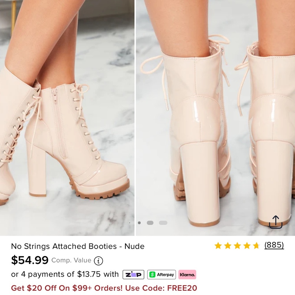 Fashion nova no strings attached nude 6 women’s booties